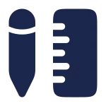 Ruler Pen SVG Icon